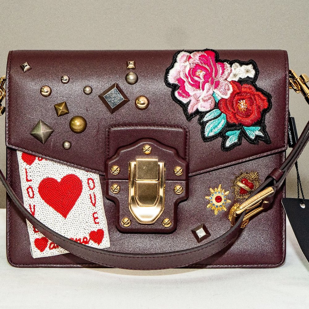 DOLCE & GABBANA Lucia Floral Embellished Bag